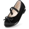 DREAM PAIRS Toddler Girls Dress Shoes Party Wedding Flower Girl Ballet Flats(All Black)