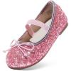 DREAM PAIRS Toddler Girls Dress Shoes Party Wedding Flower Girl Ballet Flats(Pink)