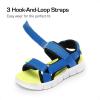 DREAM PAIRS Boys Girls Sandals Kids Athletic Summer Water Open Toe Shoes for Little/Big Kid(Blue/Neon Green)