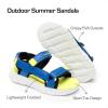 DREAM PAIRS Boys Girls Sandals Kids Athletic Summer Water Open Toe Shoes for Little/Big Kid(Blue/Neon Green)