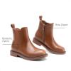 DREAM PAIRS Girls Ankle Boots with Side Zipper Chelsea Booties Low Heels Girl Fashion Shoes for Toddler/Little Kid/Big Kid(Tan)