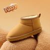 DREAM PAIRS Girls Boys Boots Kids Winter Ankle Faux Fur Lined Warm Snow Shoes Kid Short Boots for Little Kid/Big Kid(Camel)