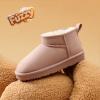 DREAM PAIRS Girls Boys Boots Kids Winter Ankle Faux Fur Lined Warm Snow Shoes Kid Short Boots for Little Kid/Big Kid(Pink)