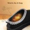 DREAM PAIRS Girls Boys Slippers Kids House Fuzzy Platform Indoor Outdoor Kid’s Slip on Slipper for Little Kid Big Kid(Black)