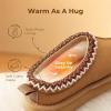 DREAM PAIRS Girls Boys Slippers Kids House Fuzzy Platform Indoor Outdoor Kid’s Slip on Slipper for Little Kid Big Kid(Camel)
