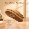 DREAM PAIRS Girls Boys Slippers Kids House Fuzzy Platform Indoor Outdoor Kid’s Slip on Slipper for Little Kid Big Kid(Camel)