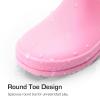 DREAM PAIRS Kids Rain Boots Boys Girls Lightweight Boots Waterproof Easy-on Outdoor Playing Rain Boot Unisex-Child(All Pink)