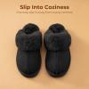 DREAM PAIRS Kids Slippers Girls Boys House Fuzzy Indoor Outdoor Warm Slip on Slipper for Little Kid Big Kid(Black)