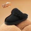 DREAM PAIRS Kids Slippers Girls Boys House Fuzzy Indoor Outdoor Warm Slip on Slipper for Little Kid Big Kid(Black)