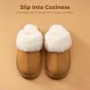 DREAM PAIRS Kids Slippers Girls Boys House Fuzzy Indoor Outdoor Warm Slip on Slipper for Little Kid Big Kid(Camel)