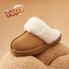 DREAM PAIRS Kids Slippers Girls Boys House Fuzzy Indoor Outdoor Warm Slip on Slipper for Little Kid Big Kid(Camel)
