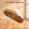 DREAM PAIRS Kids Slippers Girls Boys House Fuzzy Indoor Outdoor Warm Slip on Slipper for Little Kid Big Kid(Camel)