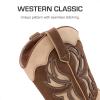 DREAM PAIRS Toddler Cowboy Boots Cowgirl Boots for Girls Square Toe Mid Calf Boys Western Fashion Riding Shoes for Toddler/Little Kid/Big Kid(Brown/Camo)