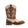 DREAM PAIRS Toddler Cowboy Boots Cowgirl Boots for Girls Square Toe Mid Calf Boys Western Fashion Riding Shoes for Toddler/Little Kid/Big Kid(Brown/Camo)