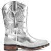 DREAM PAIRS Toddler Cowboy Boots Cowgirl Boots for Girls Square Toe Mid Calf Boys Western Fashion Riding Shoes for Toddler/Little Kid/Big Kid(Silver)