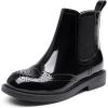DREAM PAIRS Girls Ankle Boots with Side Zipper Chelsea Booties Low Heels Girl Fashion Shoes for Toddler/Little Kid/Big Kid(All Black)