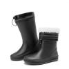 DREAM PAIRS Kids Rain Boots Boys Girls Lightweight Boots Waterproof Easy-on Outdoor Playing Rain Boot Unisex-Child(All Black)