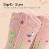DREAM PAIRS Girls Cowboy Boots Cowgirl Mid Calf Western Boots with Low Heel Square Toe for Little Kid/Big Kid(Pink)