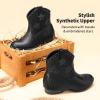 DREAM PAIRS Girls Cowgirl Cowboy Ankle Western Boots Side Zipper Riding Shoes with Tassel Little Kid/Big Kid(Black)