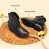 DREAM PAIRS Girls Cowgirl Cowboy Ankle Western Boots Side Zipper Riding Shoes with Tassel Little Kid/Big Kid(Black)
