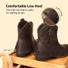 DREAM PAIRS Girls Cowgirl Cowboy Ankle Western Boots Side Zipper Riding Shoes with Tassel Little Kid/Big Kid(Brown)