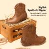 DREAM PAIRS Girls Cowgirl Cowboy Ankle Western Boots Side Zipper Riding Shoes with Tassel Little Kid/Big Kid(Camel)