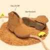 DREAM PAIRS Girls Cowgirl Cowboy Ankle Western Boots Side Zipper Riding Shoes with Tassel Little Kid/Big Kid(Camel-suede)