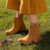 DREAM PAIRS Girls Cowgirl Cowboy Ankle Western Boots Side Zipper Riding Shoes with Tassel Little Kid/Big Kid(Camel-suede)