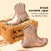 DREAM PAIRS Girls Cowgirl Cowboy Ankle Western Boots Side Zipper Riding Shoes with Tassel Little Kid/Big Kid(Rose Gold)