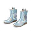 DREAM PAIRS Girls Cowgirl Cowboy Western Mid Calf Tassel Boots(Blue)