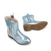 DREAM PAIRS Girls Cowgirl Cowboy Western Mid Calf Tassel Boots(Blue)