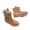 DREAM PAIRS Girls Cowgirl Cowboy Western Mid Calf Tassel Boots(Camel)