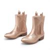 DREAM PAIRS Girls Cowgirl Cowboy Western Mid Calf Tassel Boots(Rose Gold)