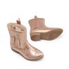 DREAM PAIRS Girls Cowgirl Cowboy Western Mid Calf Tassel Boots(Rose Gold)