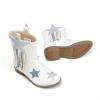 DREAM PAIRS Girls Cowgirl Cowboy Western Mid Calf Tassel Boots(White-pu)