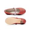 DREAM PAIRS Girls Dress Shoes Low Heels for Little Big Girl Mary Jane Shoes with Pearl Rhinestones Flower Girl Pumps Princess Wedding Party(Red)