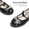 DREAM PAIRS Girls Dress Shoes Slip-on Flower Girl Ballet Flats for Party, Wedding, Performance, Prom, Graduation(Black)