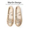 DREAM PAIRS Girls Dress Shoes Slip-on Flower Girl Ballet Flats for Party, Wedding, Performance, Prom, Graduation(Gold/Glitter)