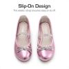 DREAM PAIRS Girls Dress Shoes Slip-on Flower Girl Ballet Flats for Party, Wedding, Performance, Prom, Graduation(Pink)