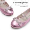 DREAM PAIRS Girls Dress Shoes Slip-on Flower Girl Ballet Flats for Party, Wedding, Performance, Prom, Graduation(Pink)