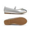 DREAM PAIRS Girls Dress Shoes Slip-on Flower Girl Ballet Flats for Party, Wedding, Performance, Prom, Graduation(Silver)