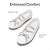 DREAM PAIRS Girls Dress Shoes Slip-on Flower Girl Ballet Flats for Party, Wedding, Performance, Prom, Graduation(White)