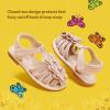 DREAM PAIRS Girls Sandals Closed-Toe Sandals with Interchangeable DIY Flower Dress Summer Shoes Toddler/Little Kid(Pink)