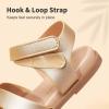 DREAM PAIRS Girls Sandals Open Toe Princess Flat Sandals Strappy Summer Shoes Toddler/Little Kid(Gold/Pu)