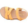 DREAM PAIRS Girls Sandals Open Toe Princess Flat Sandals Strappy Summer Shoes Toddler/Little Kid(Yellow/Pu)