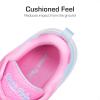 DREAM PAIRS Girls Shoes Sneakers Kids Tennis Shoes Lightweight Lace Up Running Casual Walking Shoes(Hot Pink/Rainbow)