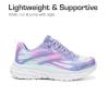 DREAM PAIRS Girls Shoes Sneakers Kids Tennis Shoes Lightweight Lace Up Running Casual Walking Shoes(Purple/Rainbow)