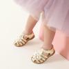 DREAM PAIRS Girls Toddler/Little Kid Closed-Toe Flower Summer Dress Sandals Shoes(Gold)