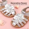 DREAM PAIRS Girls Toddler/Little Kid Closed-Toe Flower Summer Dress Sandals Shoes(Silver)