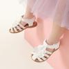 DREAM PAIRS Girls Toddler/Little Kid Closed-Toe Flower Summer Dress Sandals Shoes(White)